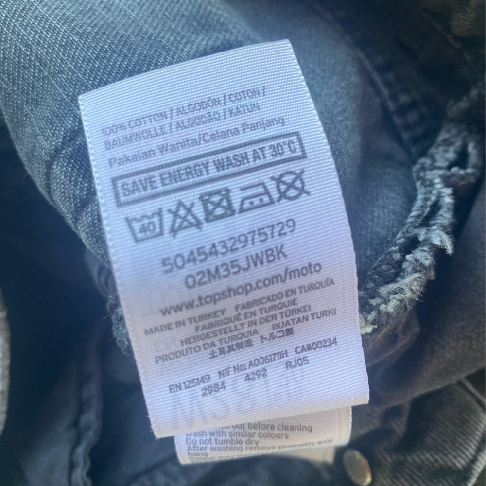 Topshop cutoff jean shorts long length distressed size 2 - Picture 7 of 7